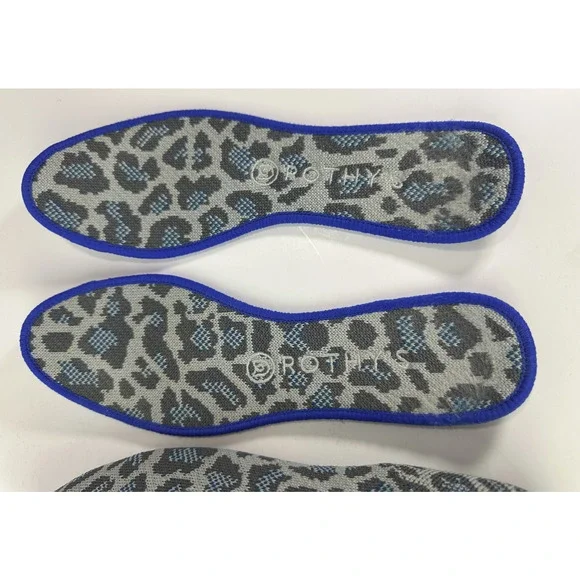 Rothy's Round Toe The Flat Ballet Slip On Knit Shoes Leopard Animal Print Sz 8.5 - Picture 7 of 13